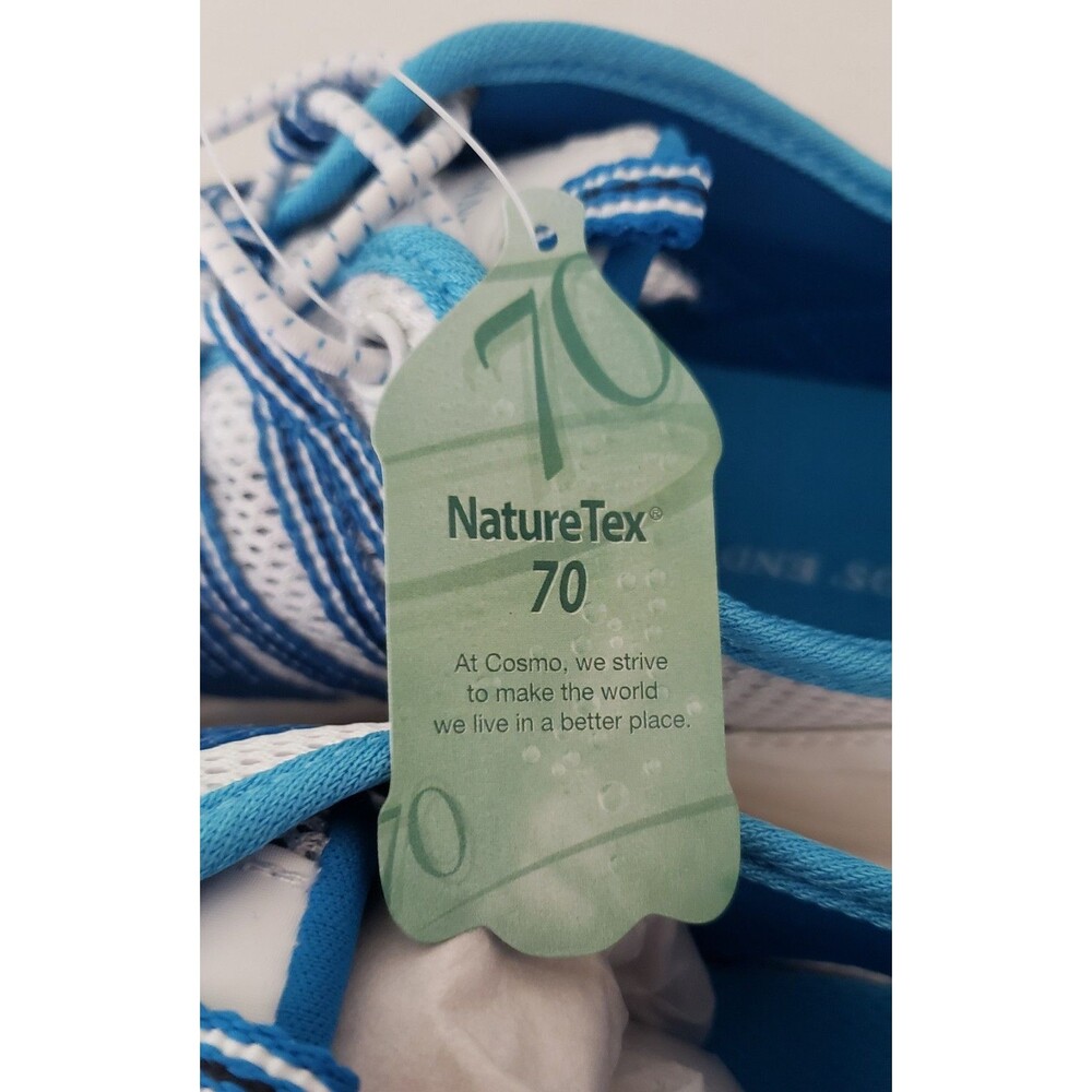 NEW Lands End Womens 6 Med White Blue Mesh Slip-on Athletic Water Shoes W Box - Picture 7 of 16